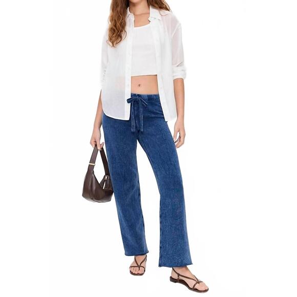 NEW FRANK & EILEEN catherine long sweatpants in mineral indigo - Picture 7 of 7